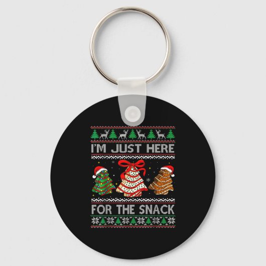 I'm Just Here For The Snack Christmas Cakes Debbie Schlüsselanhänger (Vorderseite)