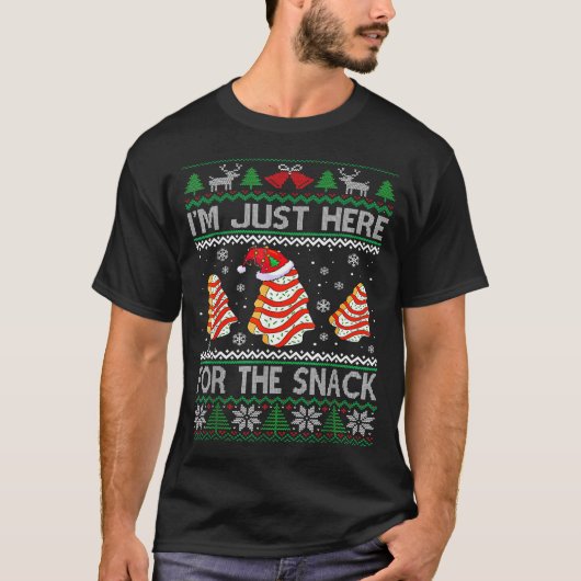 I'm Just Here For The Snack Christmas Cakes Debbie T-Shirt (Vorderseite)