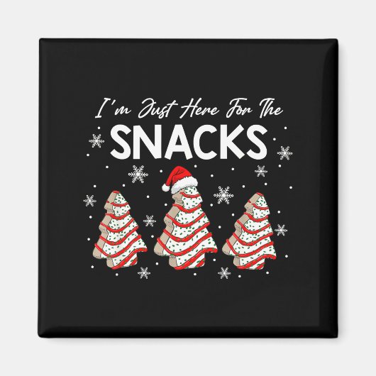 I'm Just Here For The Snacks Christmas Cakes Debbi Magnet (Vorne)