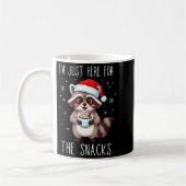 I'm Just Here For The Snacks Christmas Raccoon Kaffeetasse (Links)