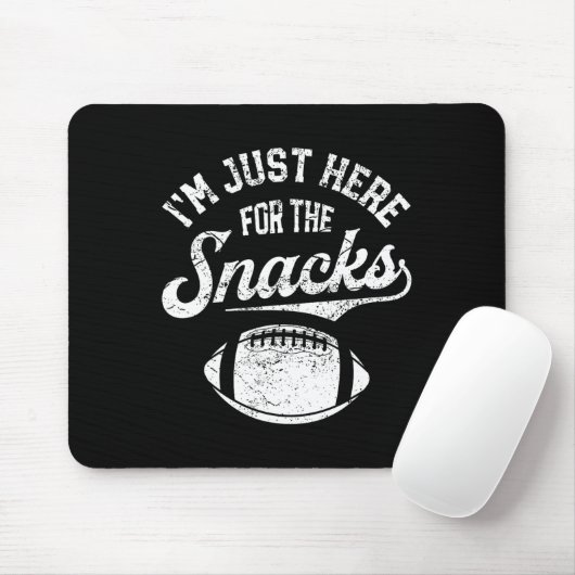 I'm Just Here For The Snacks Funny Fantasy Footbal Mousepad (Mit Mouse)