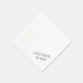 'I'm Just Here For The Snacks' Playful Funny Serviette (Ecke)