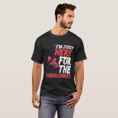 Im Just Here Forhe Cheerleaders retro T-Shirt (Vorne ganz)