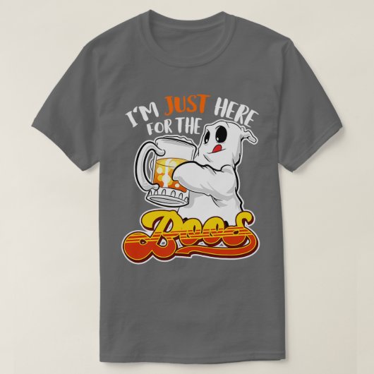 Im Just Here The Boos Funny Halloween T-Shirt (Design vorne)