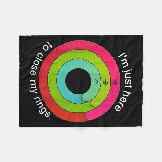 I'm Just Here To Close My Ring Fleecedecke (Vorderseite (Horizontal))