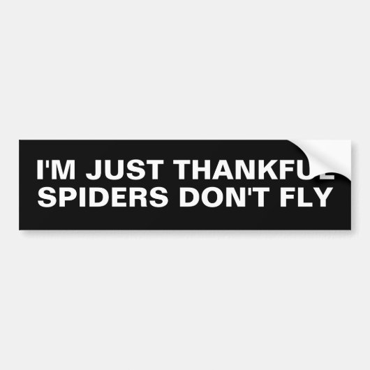 I'M JUST THANKFUL SPIDERS DON'T FLY AUTOAUFKLEBER (Vorne)
