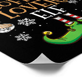 Im Kaffee Lover Elf Weihnachten Poster (Ecke)