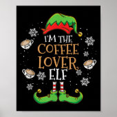 Im Kaffee Lover Elf Weihnachten Poster (Vorne)