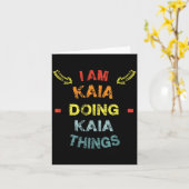 I'm Kaia Doing Kaia Things Cool Funny Christmas Gi Karte (Gelbe Blume)