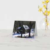 Im kalten Winter/Weihnachten.... Karte (Gelbe Blume)