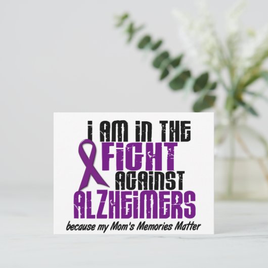 Im Kampf gegen die Alzheimer-MAMA Postkarte (Stehend Vorderseite)