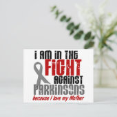 Im Kampf gegen die Parkinson-Krankheit MUTTER Postkarte (Stehend Vorderseite)