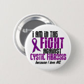 Im Kampf gegen zystische Fibrose für MICH Button (Vorne & Hinten)