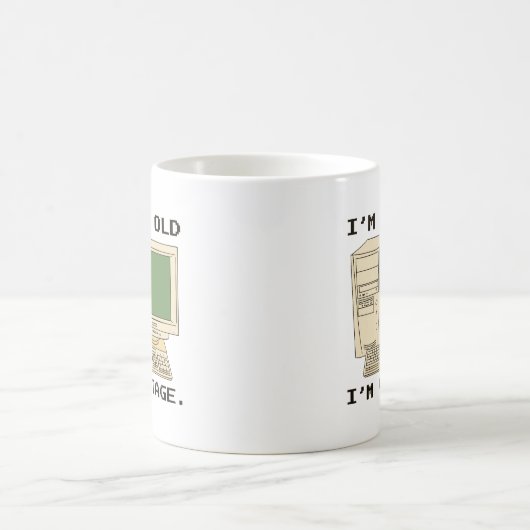 IM KEIN VINTAGER COMPUTER KAFFEETASSE (Mittel)