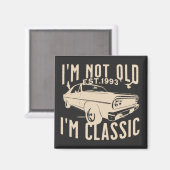 Im klassisch schwarzen Vintage Auto Retro Chic Magnet (Vorderseite/Rückseite)