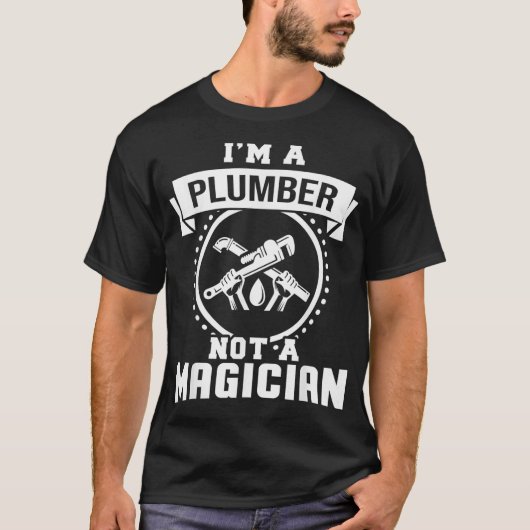 Im Klempner kein Zauberer spendet Funny Plumber Gi T-Shirt (Vorderseite)