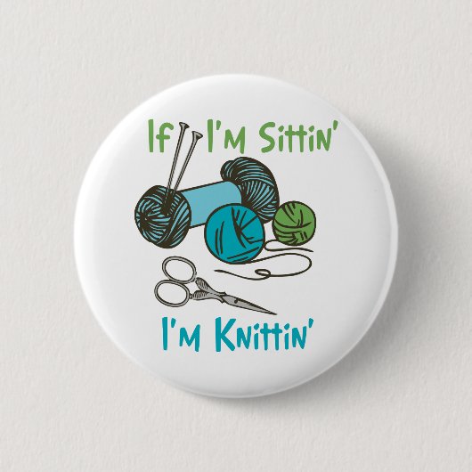 Im Knitting Button (Vorderseite)