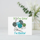 Im Knitting Postkarte (Stehend Vorderseite)