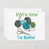 Im Knitting Postkarte (Vorne/Hinten)