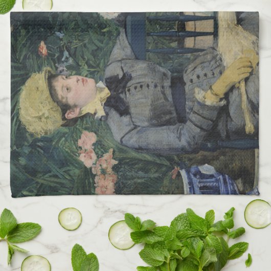 Im Konservatorium durch Edouard Manet Geschirrtuch (Gefaltet)