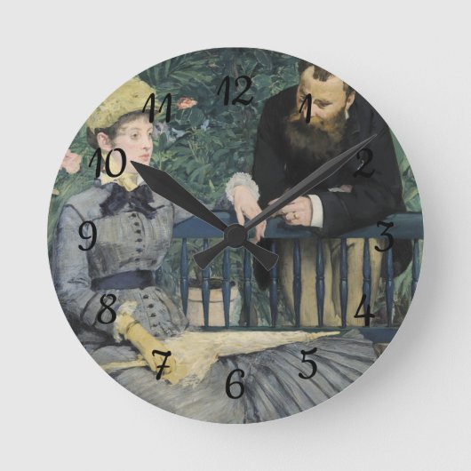 Im Konservatorium Edouard Manet Runde Wanduhr (Vorderseite)