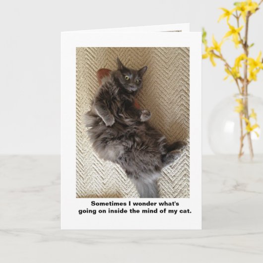 Im Kopf der Katzen Karte (Gelbe Blume)