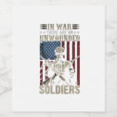 Im Krieg gibt es keine unverletzten Soldaten Weinetikett (Einzelnes Label)