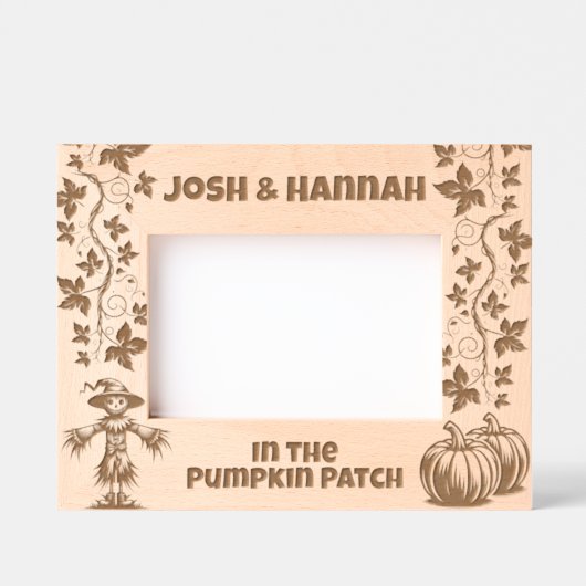 Im Kürbisgefecht Herbst Individuelle Name Geätzte Rahmen (Vorderseite)