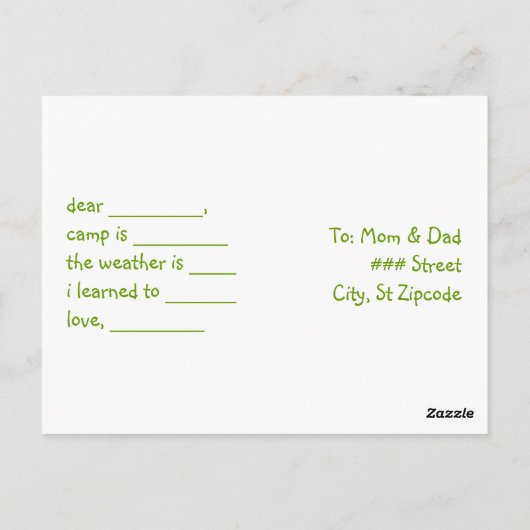 im Lager explodieren! Postkarte (Rückseite)