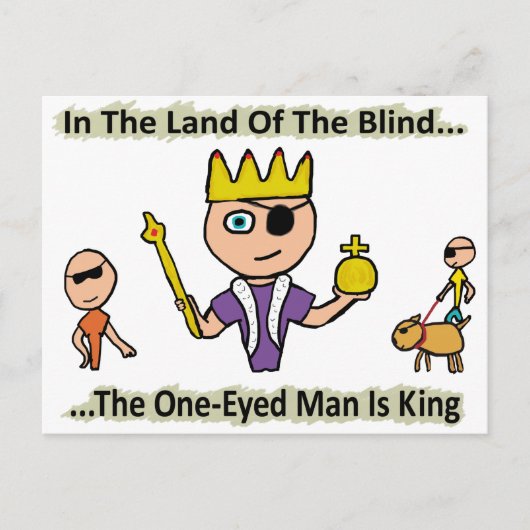 Im Land der Blinden Postkarte (Vorderseite)
