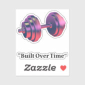 Im Laufe Der Zeit Gebaut Motivationshantel Custom- Aufkleber (Blatt)