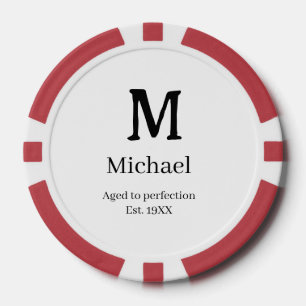 Im Laufe der Zeit perfektioniert gegr. 19XX Monogr Pokerchips