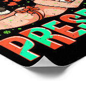 I'm Laying On Your Present Christmas Santa Retro X Poster (Ecke)