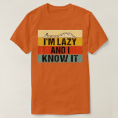 Im Lazy und ich weiß es Funny Retro Lazy Giraffe T-Shirt (Design vorne)