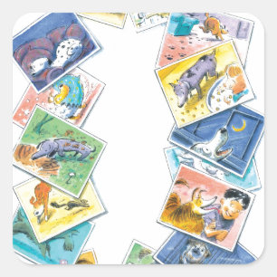 Im Leben eines Hundes Quadratischer Aufkleber