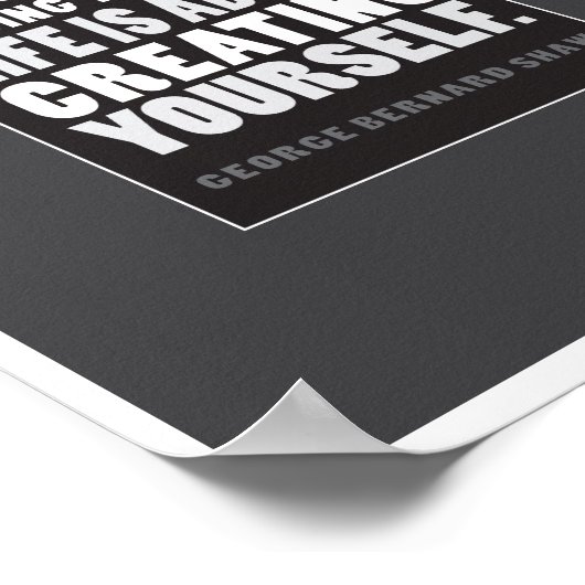 Im Leben geht es darum, Ihr eigenes Zitat-Poster z Poster (Ecke)