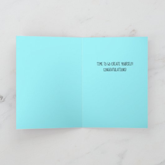 Im Leben geht es darum, sich selbst zu schaffen Karte (Innenseite)