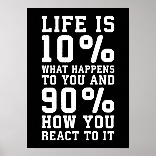 Im Leben geht es darum, was für dich geschieht und Poster (Vorne)