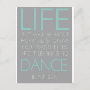 Im Leben geht es nicht darum, dass der Sturm es pa Postkarte