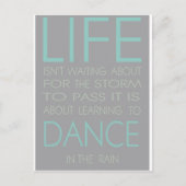 Im Leben geht es nicht darum, dass der Sturm es pa Postkarte (Vorderseite)