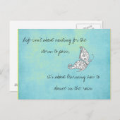 Im Leben geht es nicht darum, Postkarte Warten (Vorne/Hinten)