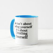 Im Leben geht es nicht darum, sich selbst ein Moti Tasse (Vorderseite Links)