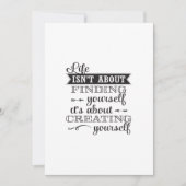 Im Leben geht es nicht darum, sich selbst zu finde Einladung (Vorderseite)