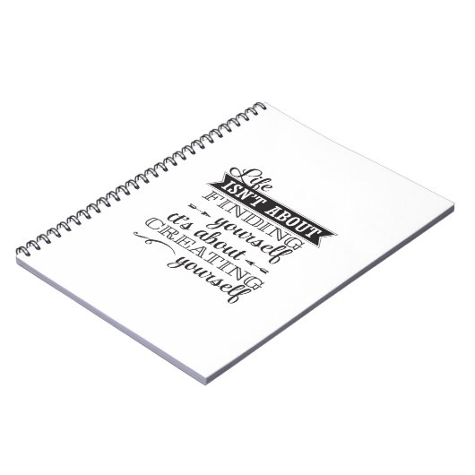 Im Leben geht es nicht darum, sich selbst zu finde Notizblock (Linke Seite)