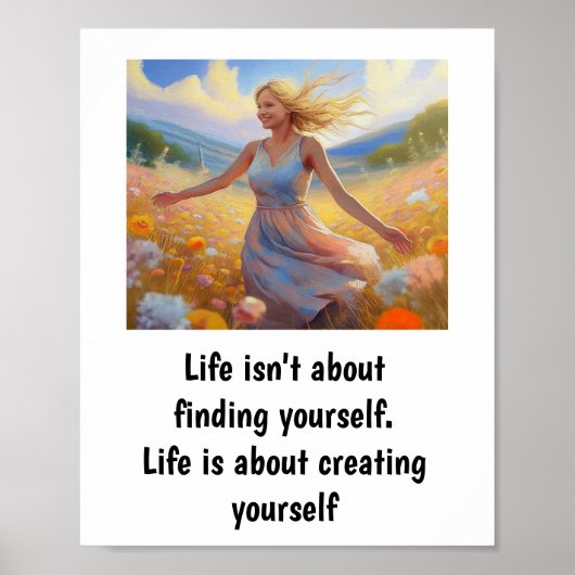 Im Leben geht es nicht darum, sich selbst zu finde Poster (Vorne)