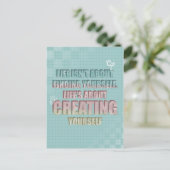 Im Leben geht es nicht darum, sich selbst zu zitie Postkarte (Stehend Vorderseite)