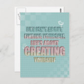 Im Leben geht es nicht darum, sich selbst zu zitie Postkarte (Vorne/Hinten)