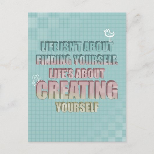 Im Leben geht es nicht darum, sich selbst zu zitie Postkarte (Vorderseite)