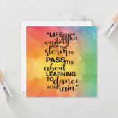 "Im Leben geht es nicht" Zitat Karte (Vorderseite/Rückseite Beispiel)