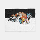 Im Leben geht es um Balance. Koi-Karpfen Fleecedecke (Vorderseite (Horizontal))